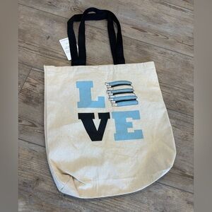 NWT Cotton Canvas Bag Book Lovers